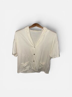 Madewell Women’s Size Small Short Sleeve 99% Cotton Short Sleeve Button Up Shirt